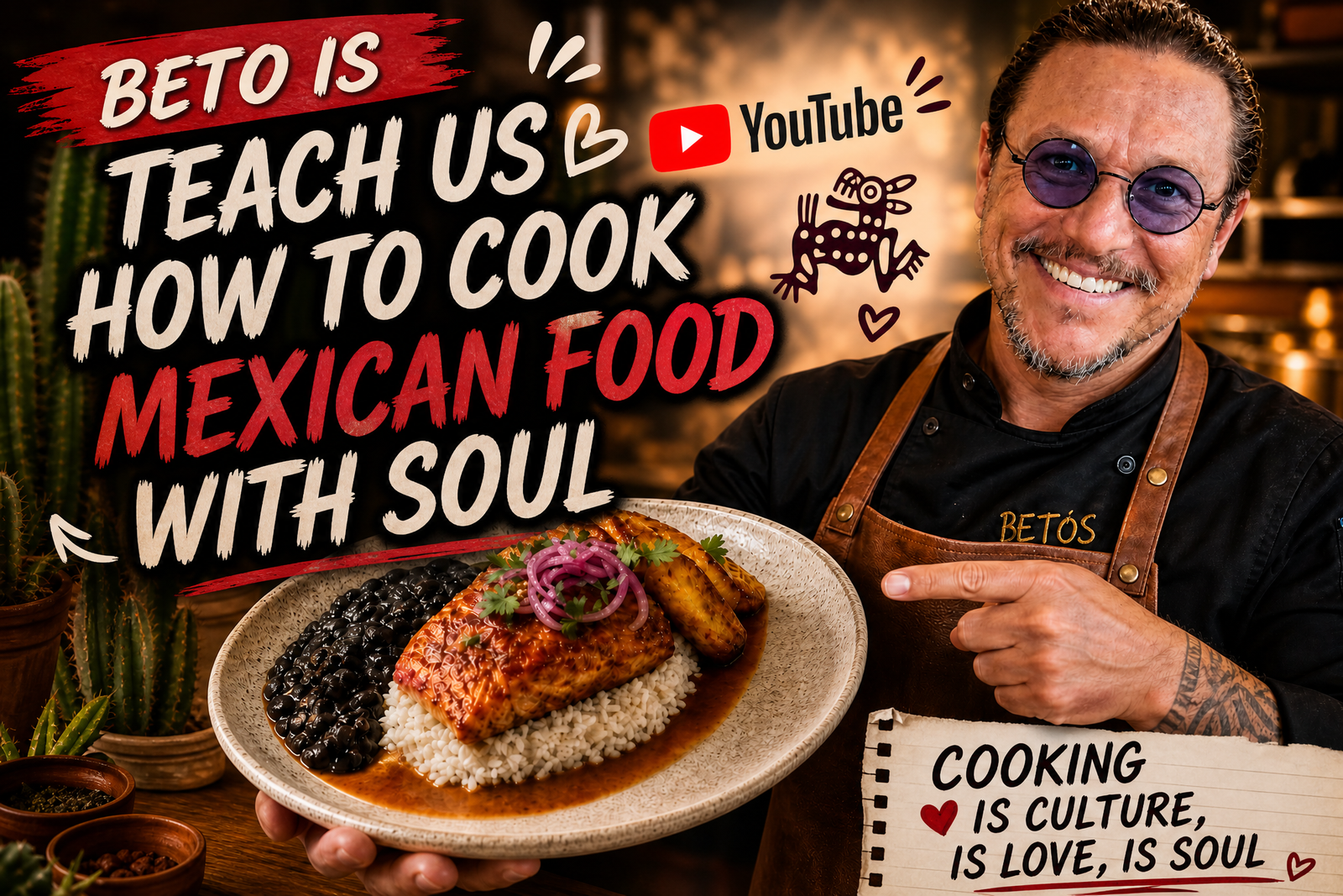Beto teaches Mexican cooking on YouTube