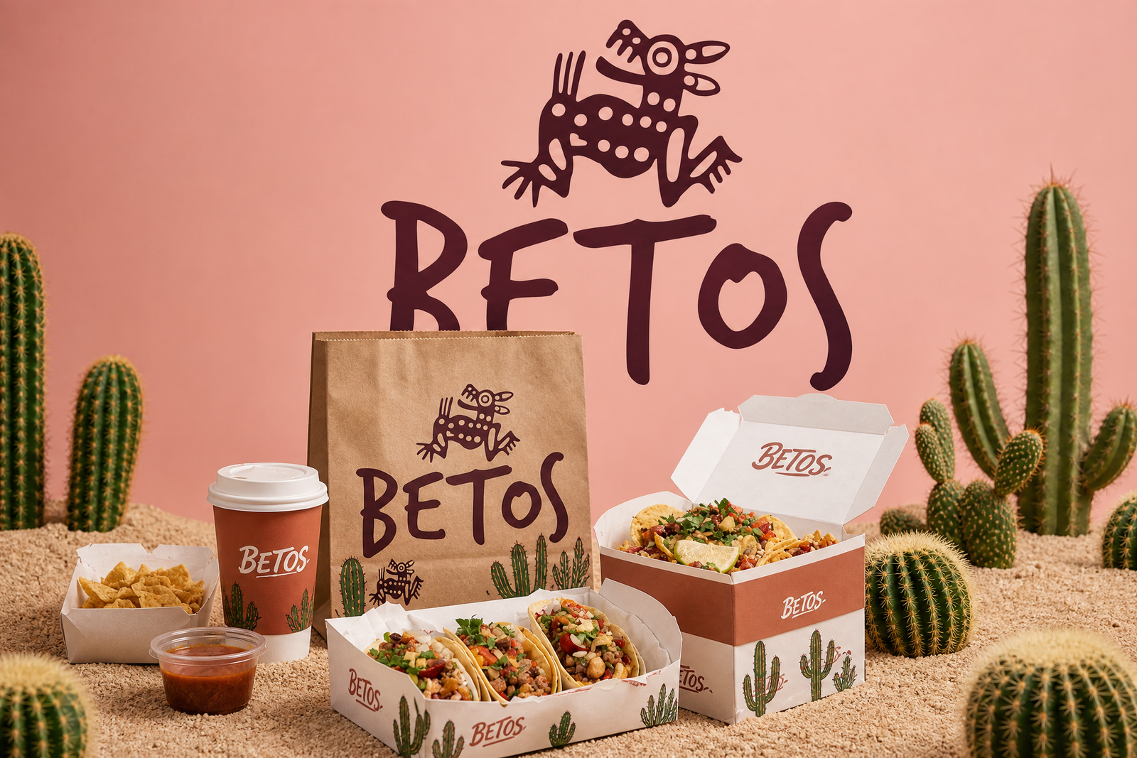 Betos tacos, chips and salsa